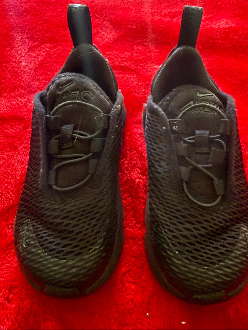 Nike Air Max 270 Triple Black Toddler Sneakers Size 7C DD1646-001